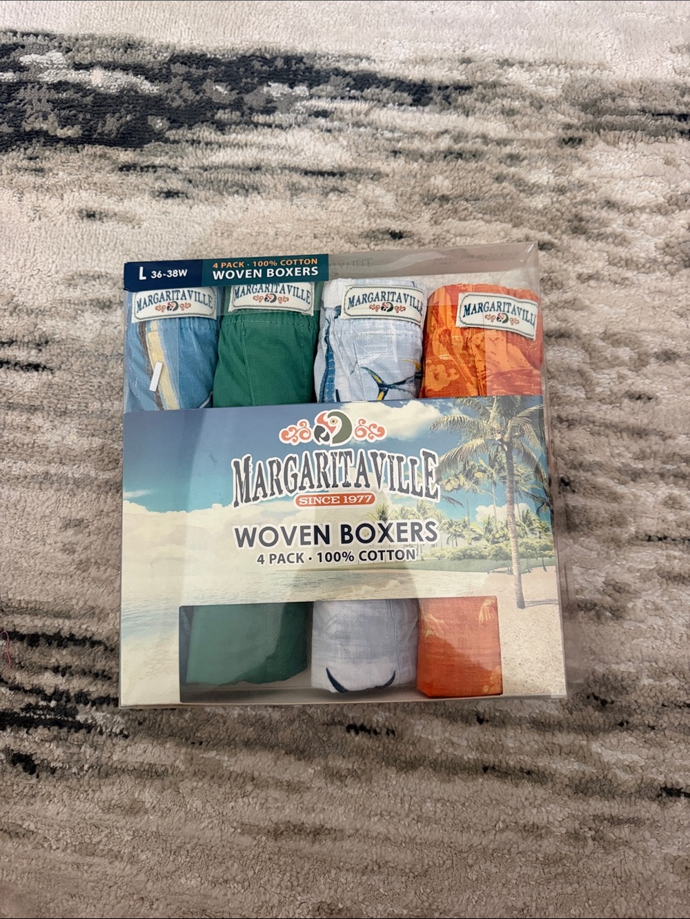 Margaritaville Men’s Woven Boxers 100% Cotton Size Large L
